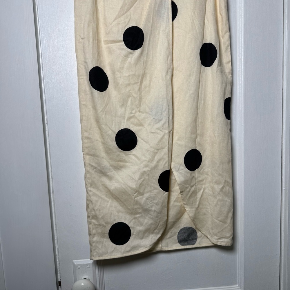 Future Collective x Jenny K. Lopez Faux Wrap Polkadot Midi Skirt Size 00 - Picture 6 of 13